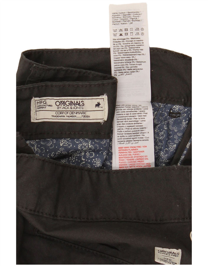 JACK & JONES Pantaloncini chino vestibilità regolare da uomo W36 grandi in cotone nero