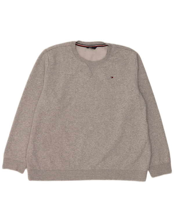 Felpa da donna Tommy Hilfiger Maglione UK 20 2XL Cotone grigio