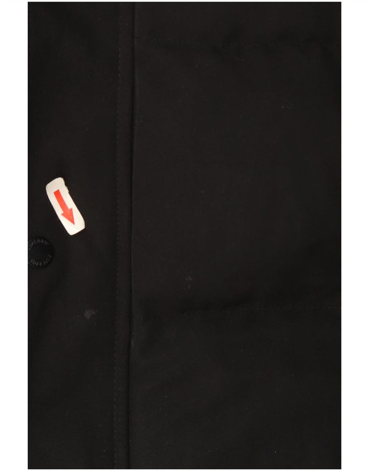 Gilet imbottito con cappuccio da uomo Superdry UK 40 grande poliestere nero