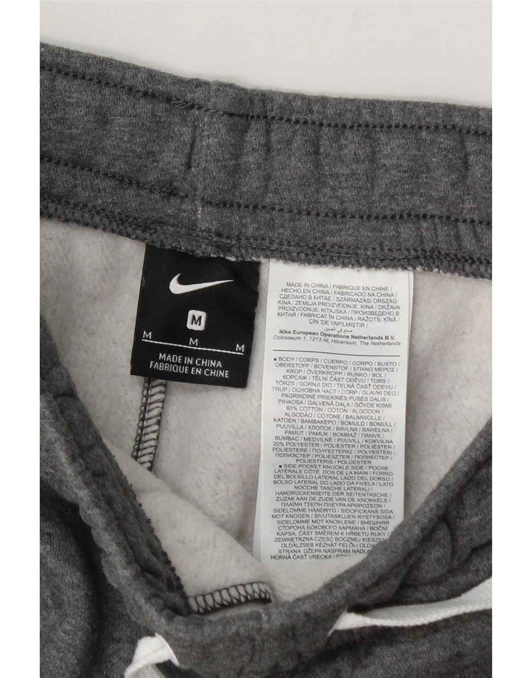 Pantaloncini sportivi Nike da uomo in cotone screziato grigio medio