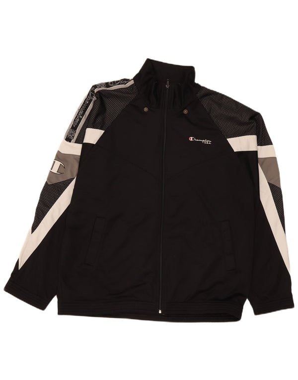 Giacca da tuta grafica da uomo Champion XL Black Colourblock