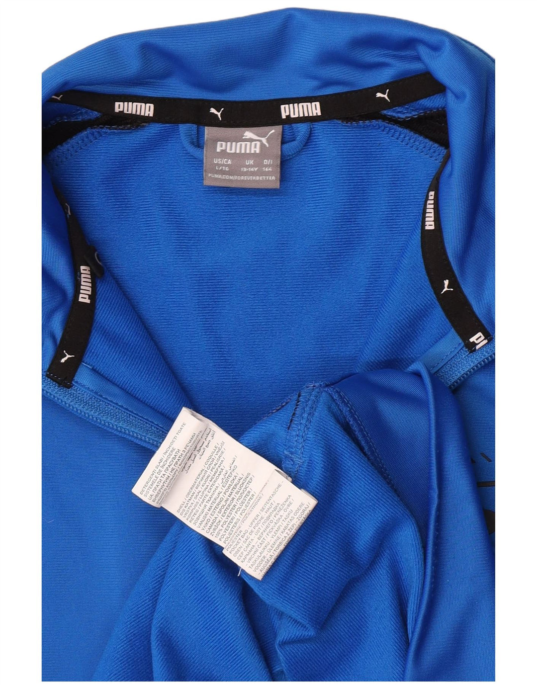 Giacca da tuta grafica da ragazzo Puma 13-14 anni Blu Colourblock