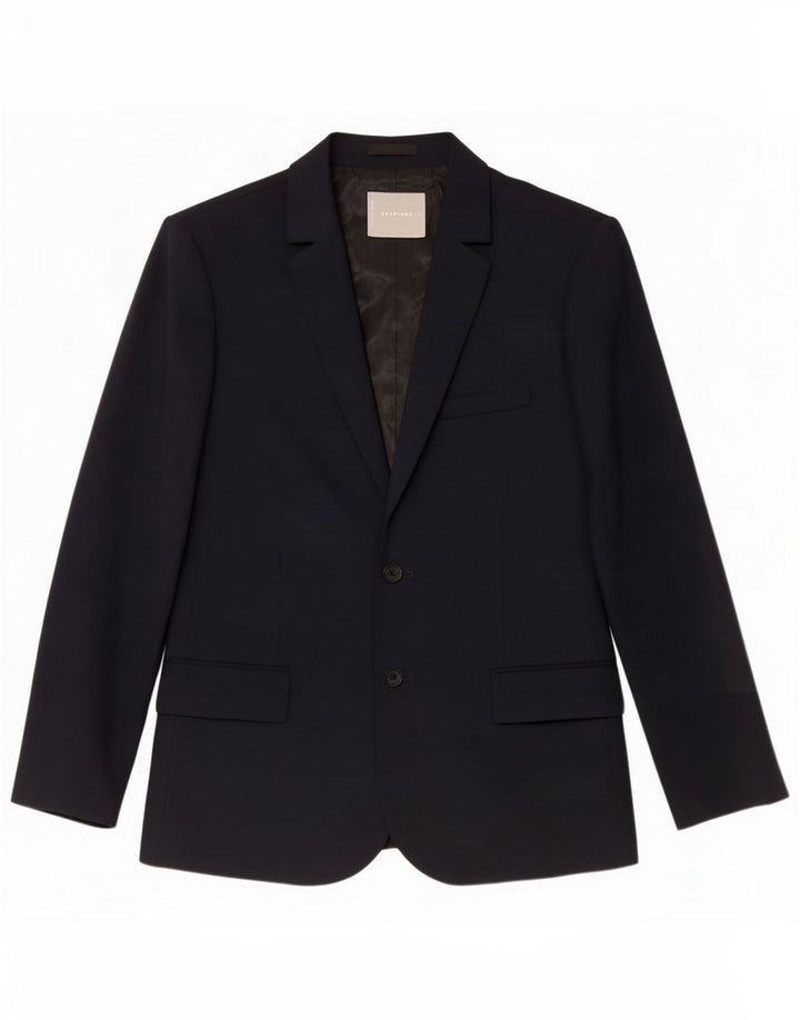 Everlane Giacca blazer a 2 bottoni da donna EU 38 Blu navy medio