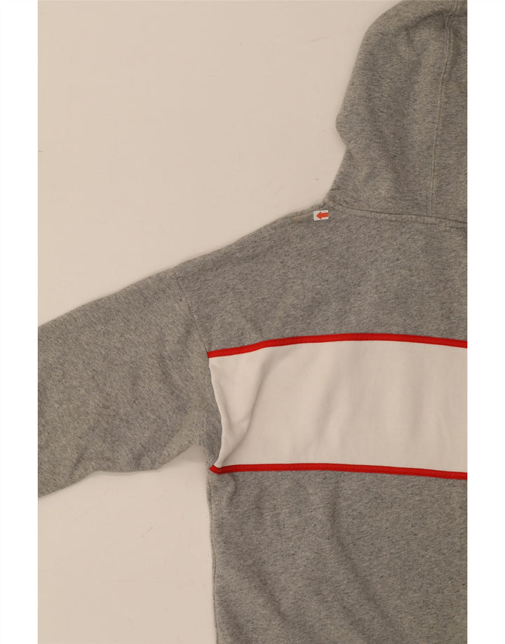 LEVI'S Mens Graphic Hoodie Jumper Small Grey Colourblock Cotton Vintage Levi's and Second-Hand Levi's from Messina Hembry 