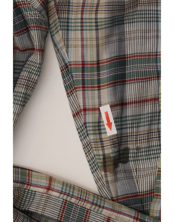 Camicia in flanella da uomo Henry Cottons taglia 41 16 grande quadretto multicolore