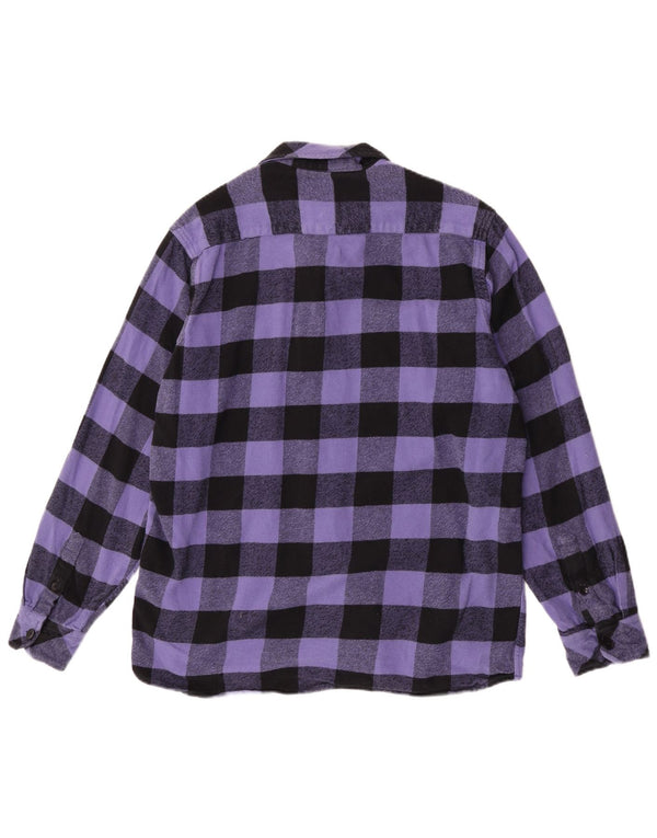 Dickies Camicia in flanella da uomo XL in cotone a quadri viola
