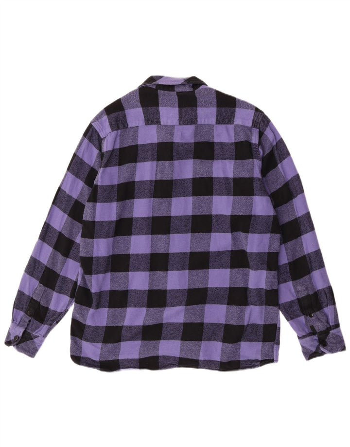 Dickies Camicia in flanella da uomo XL in cotone a quadri viola