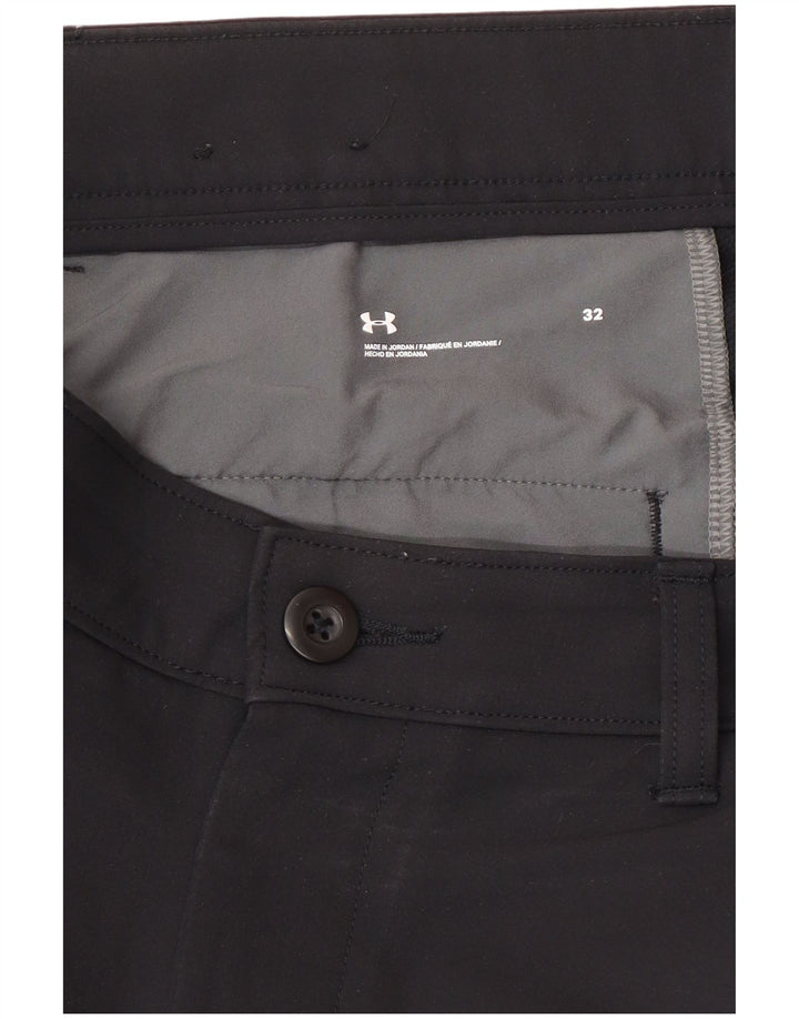 Pantaloncini chino da uomo Under Armour W32 poliestere nero medio