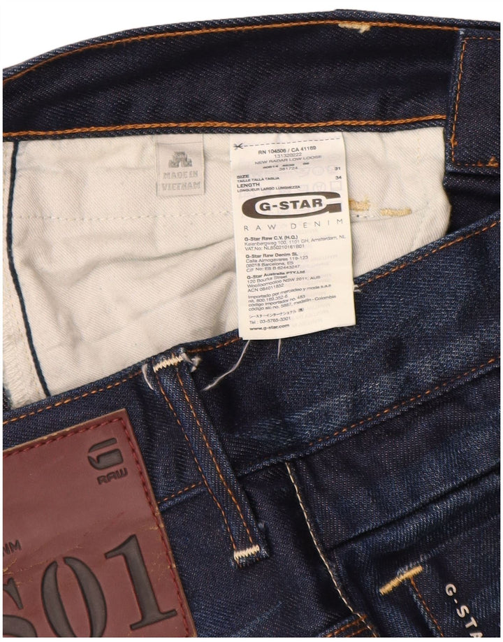Jeans dritti da uomo G-STAR W31 L34 cotone blu navy
