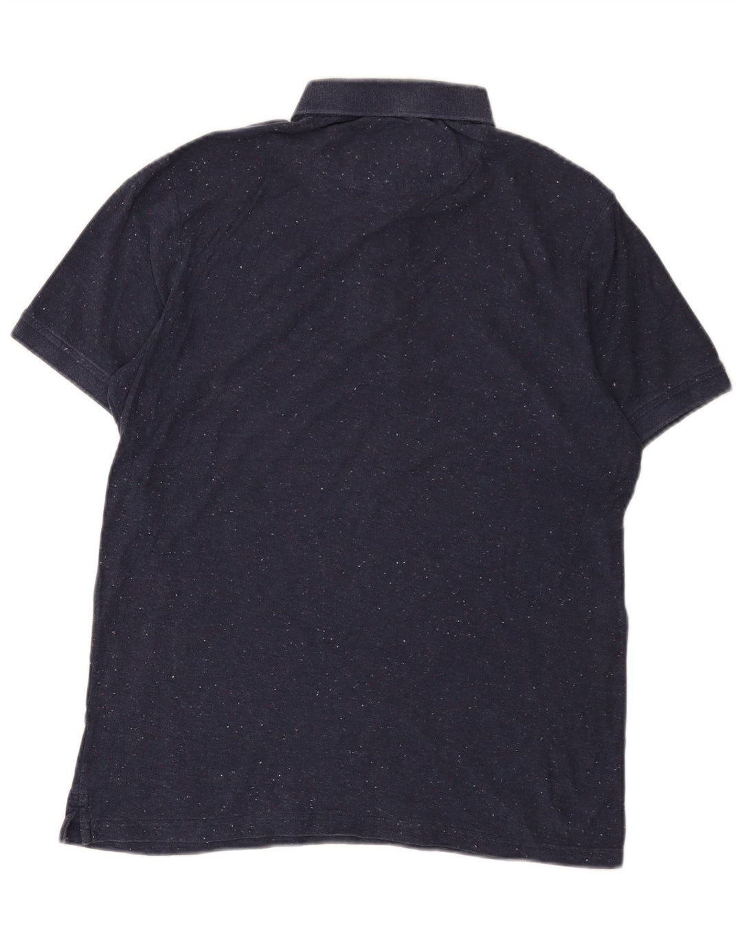 Polo da uomo LYLE & SCOTT in cotone screziato blu navy medio
