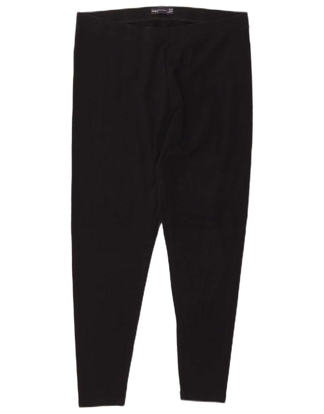 MARKS & SPENCER Leggings da donna UK 16 Grande cotone nero