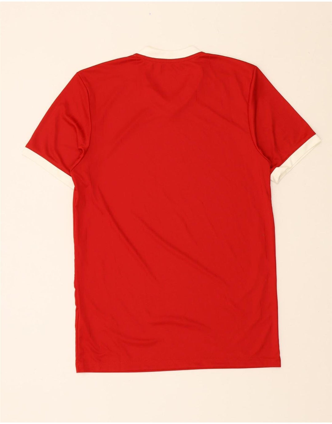 ADIDAS Mens Aeroready T-Shirt Top Small Red Polyester Vintage Adidas and Second-Hand Adidas from Messina Hembry 