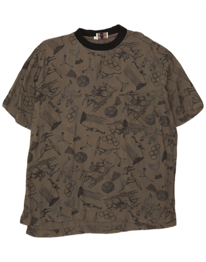 T-shirt grafica da uomo CIAO Top in viscosa grigio medio