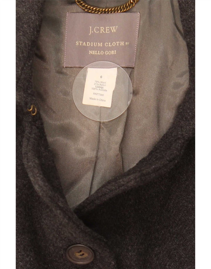 Cappotto da marinaio a 4 bottoni J. Crew da donna di Nello Gori US 6 Lana grigio medio