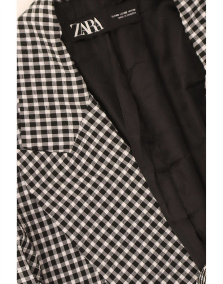 Giacca blazer a 1 bottone da donna Zara EU 40 a quadretti neri medi