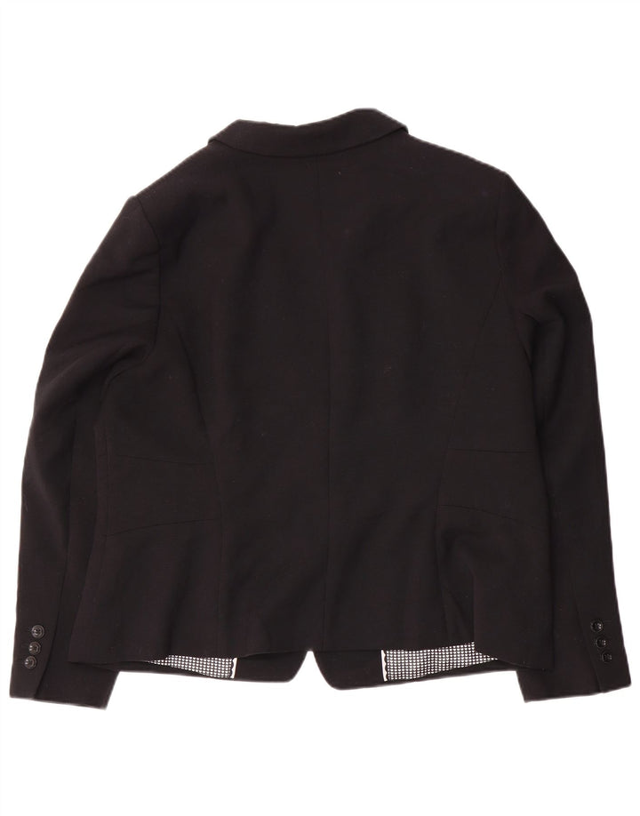 Giacca blazer a 1 bottone Marks & Spencer da donna UK 20 2XL poliestere nero
