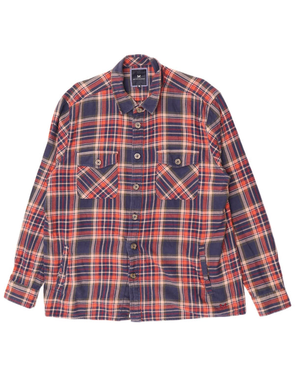 Crew Clothing Camicia da uomo in flanella XL in cotone a quadri multicolore