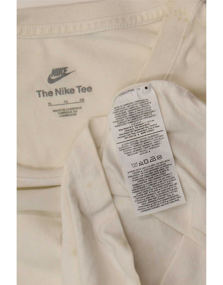 T-shirt da uomo Nike Top XL in cotone bianco