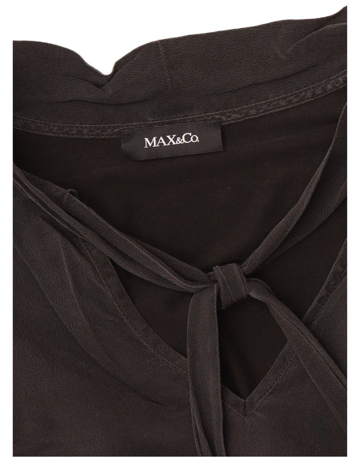 Top camicetta a maniche lunghe da donna Max & Co. UK 14 medio nero