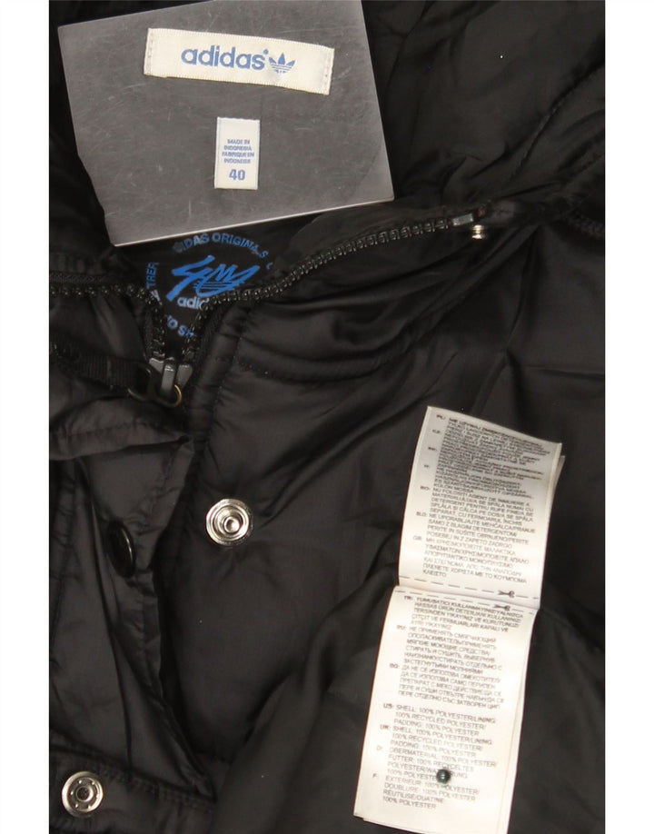 Giacca imbottita con cappuccio da donna Adidas EU 40 medio nero poliestere