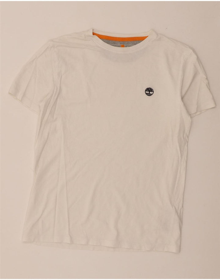 T-shirt da uomo slim fit Timberland Top in cotone bianco medio