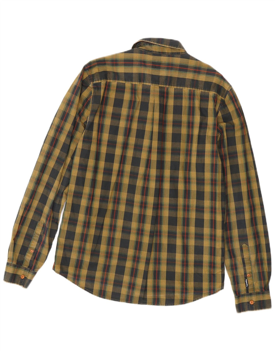 Camicia da uomo Superdry a quadri kaki grandi