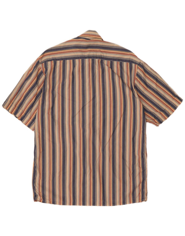 Camicia a maniche corte da uomo Pierre Cardin taglia 39 a righe multicolori medie