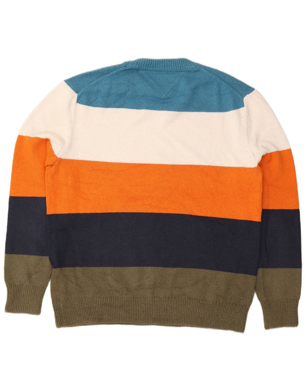 Maglione maglione girocollo da uomo Tommy Hilfiger XL a righe multicolore