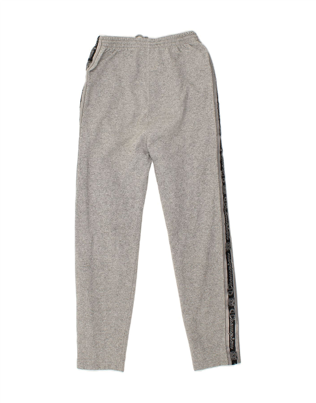 CHAMPION Mens Graphic Tracksuit Trousers Small Grey Flecked Cotton Vintage Champion and Second-Hand Champion from Messina Hembry 