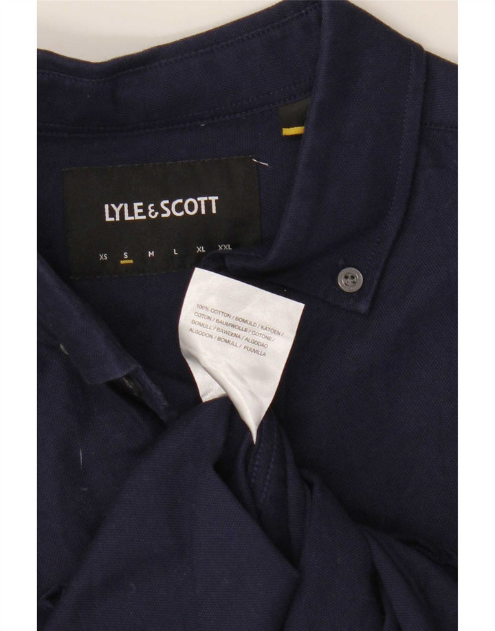 Camicia da uomo Lyle & Scott piccola in cotone blu navy