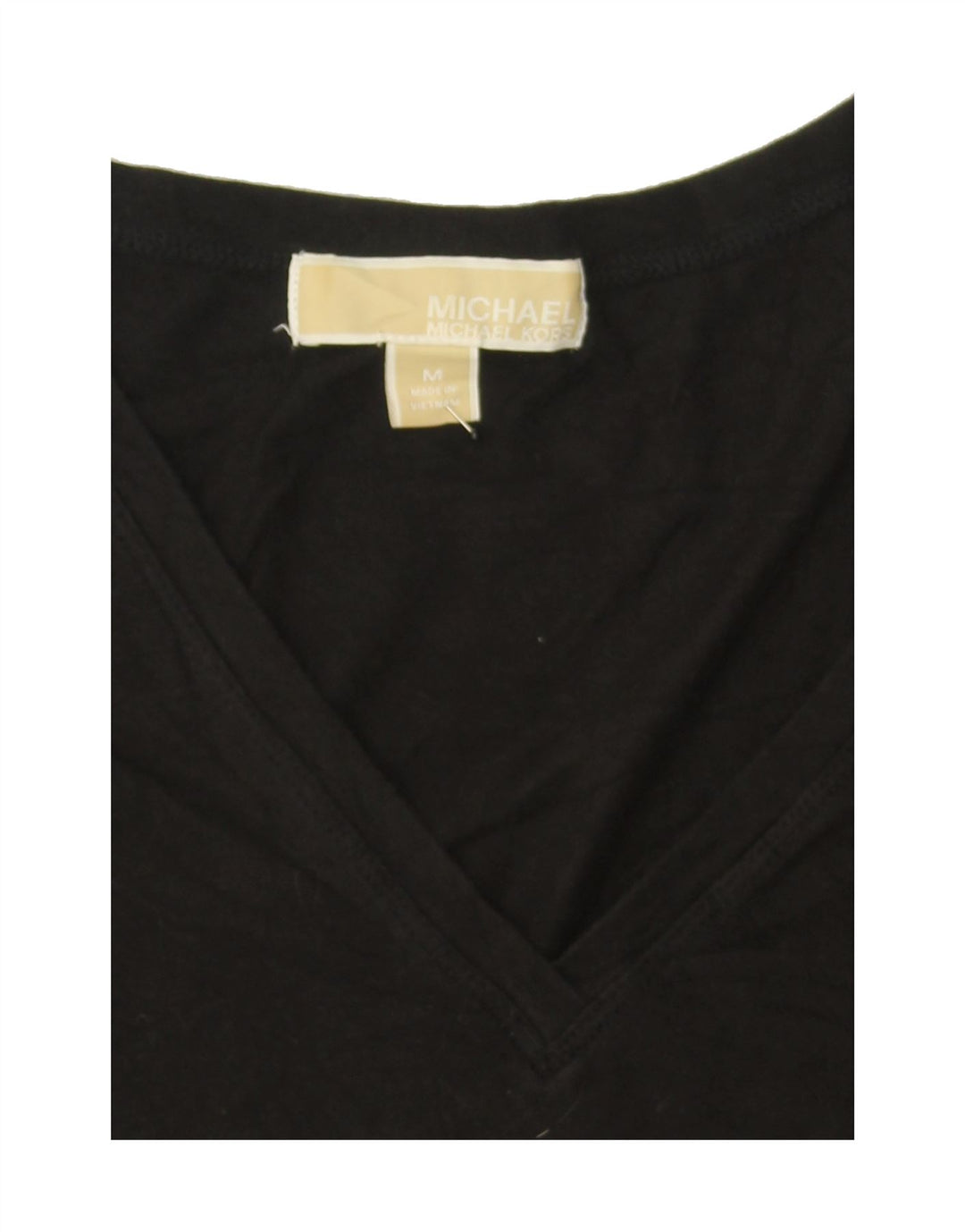 MICHAEL KORS Womens T-Shirt Top UK 14 Medium Black Cotton Vintage Michael Kors and Second-Hand Michael Kors from Messina Hembry 