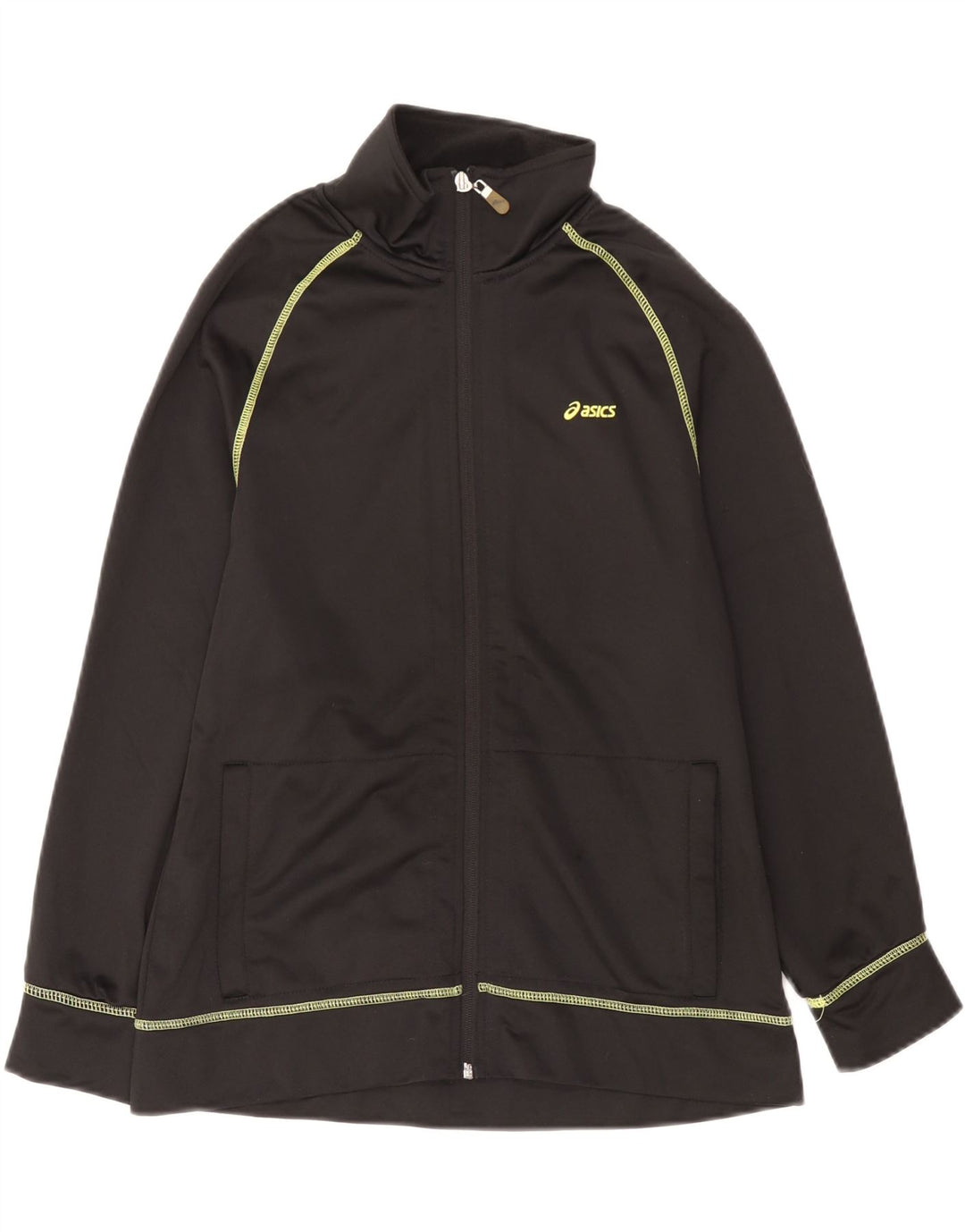 Giacca da ginnastica da donna Asics UK 16 grande poliestere nero