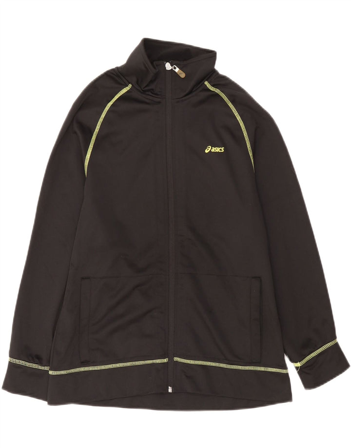 Giacca da ginnastica da donna Asics UK 16 grande poliestere nero