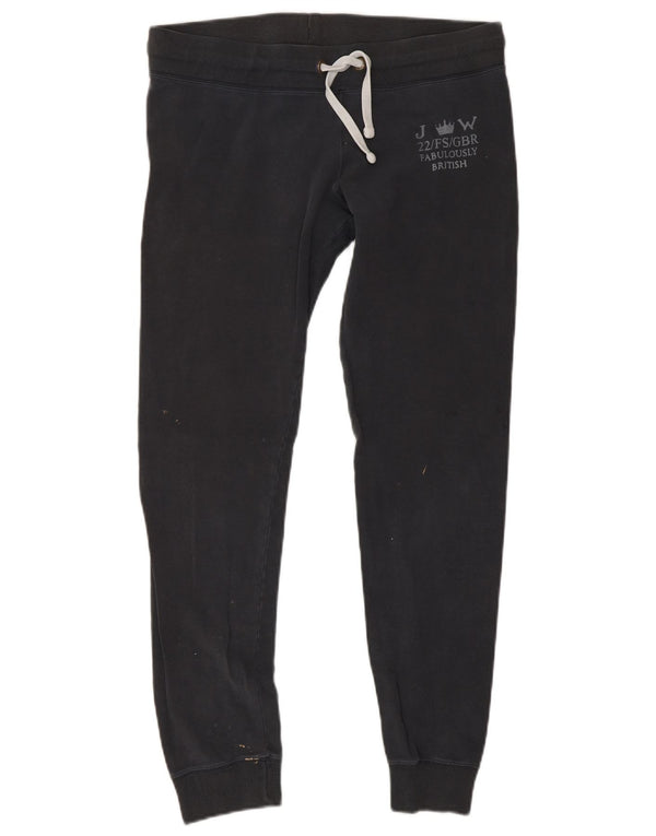Pantaloni da tuta da donna Jack Wills Joggers UK 10 piccoli cotone nero