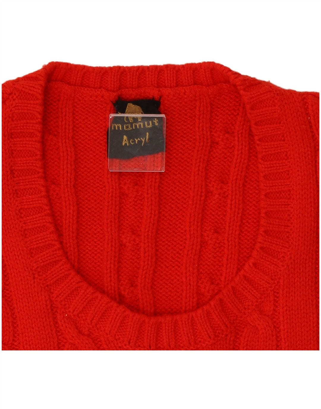 Canotta corta da donna VINTAGE UK 8 piccola rossa in poliacrilico