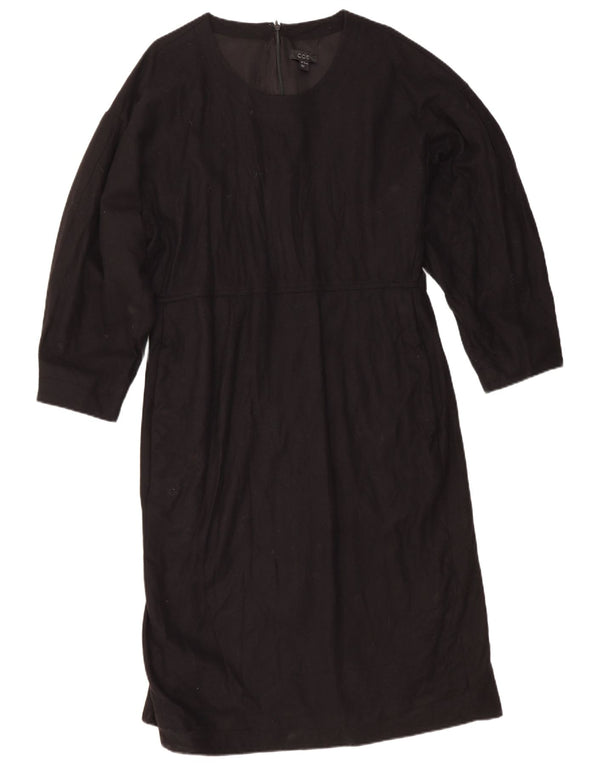 Abito a trapezio da donna a maniche lunghe Cos EU 44 XL lana nera