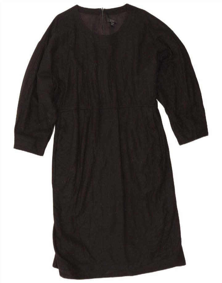 Abito a trapezio da donna a maniche lunghe Cos EU 44 XL lana nera
