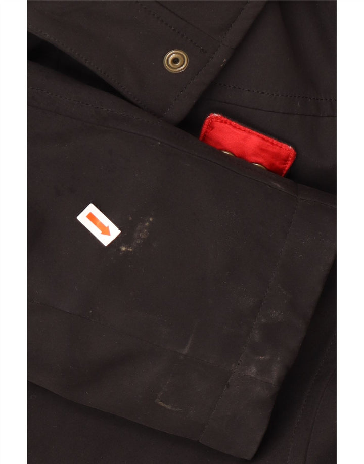 TOMMY HILFIGER Cappotto giacca a vento da donna UK 16 Grande poliestere nero