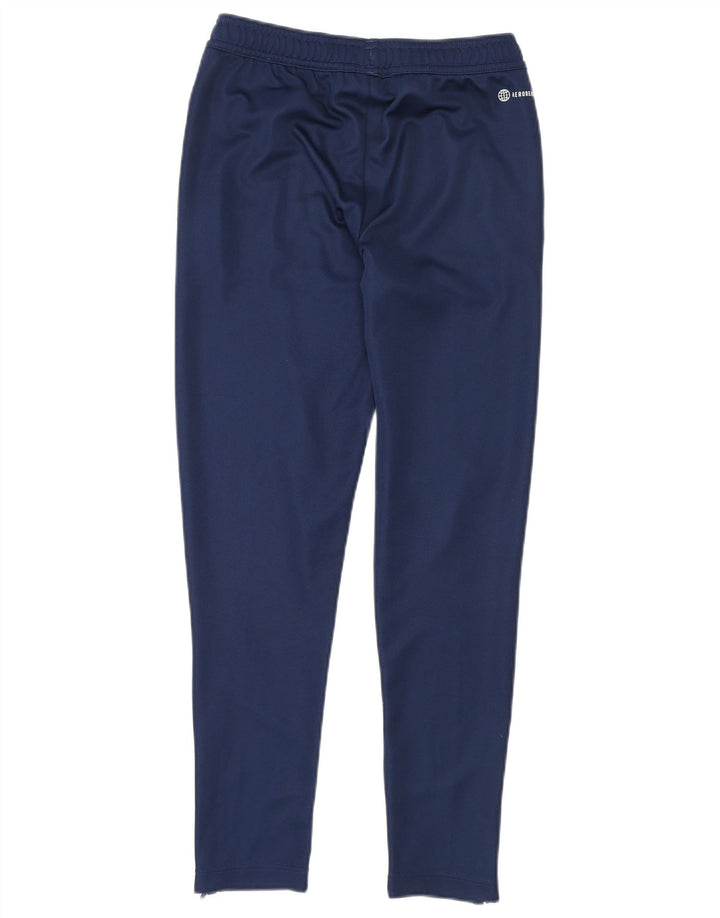 Pantaloni da tuta ADIDAS Aeroready da ragazzo 11-12 anni in poliestere blu navy
