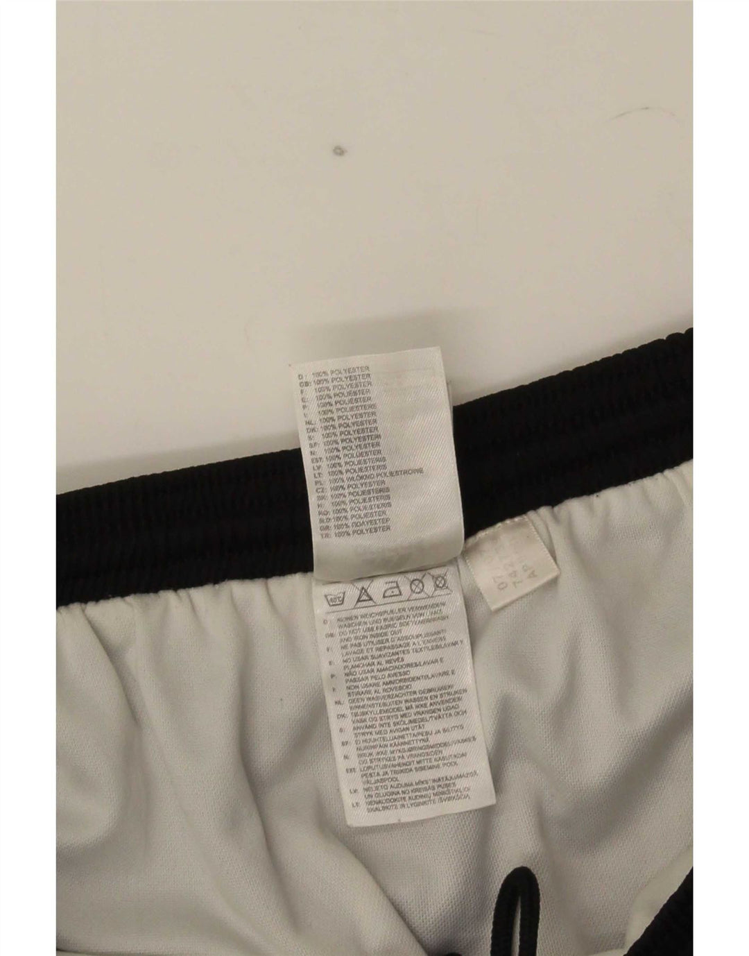 Pantaloncini sportivi Adidas Climalite da uomo di grandi dimensioni in poliestere a strisce nere