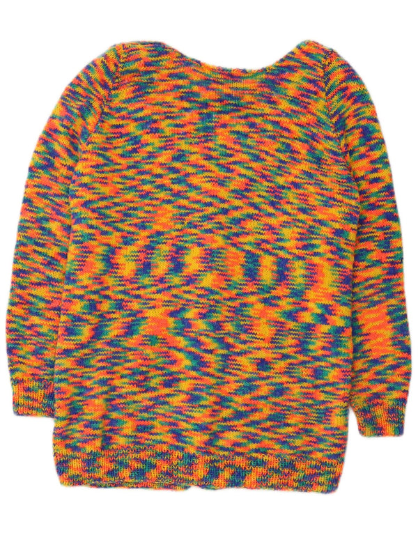 Maglione cardigan da donna VINTAGE UK 16 Grande multicolore screziato