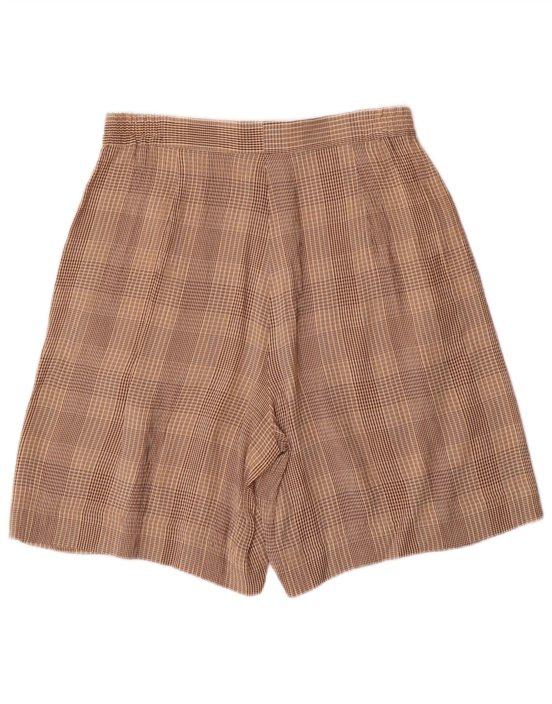 Set da donna VINTAGE a 4 bottoni e 2 pezzi UK 10 piccolo W28 acetato a quadri marrone