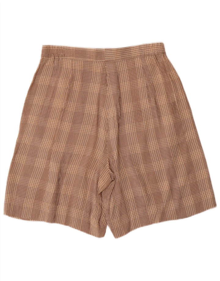 Set da donna VINTAGE a 4 bottoni e 2 pezzi UK 10 piccolo W28 acetato a quadri marrone