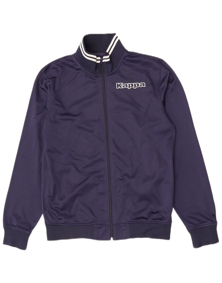 Giacca da tuta da uomo Kappa grande in poliestere blu navy