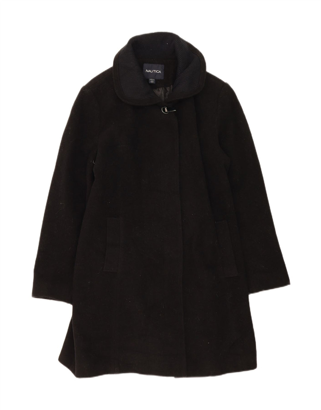 NAUTICA Womens Overcoat UK 18 XL Black Wool Vintage Nautica and Second-Hand Nautica from Messina Hembry 