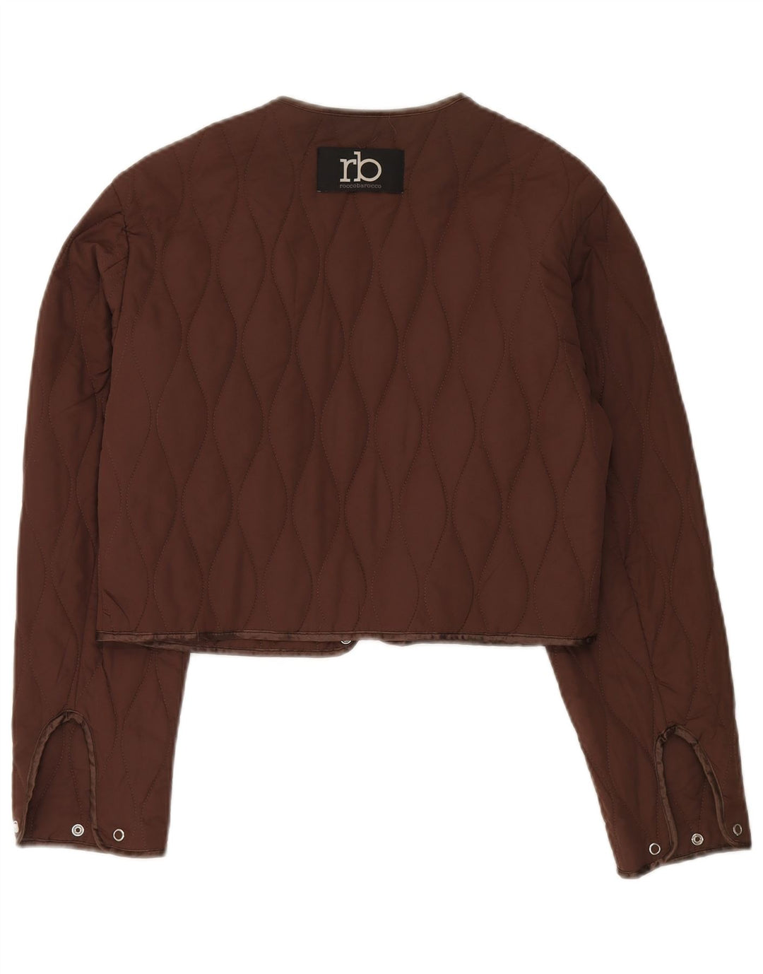 Giacca trapuntata corta da donna Roccobarocco UK 14 Marrone medio