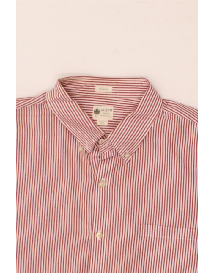 J. CREW Mens Shirt XL Red Striped Cotton Vintage J. Crew and Second-Hand J. Crew from Messina Hembry 
