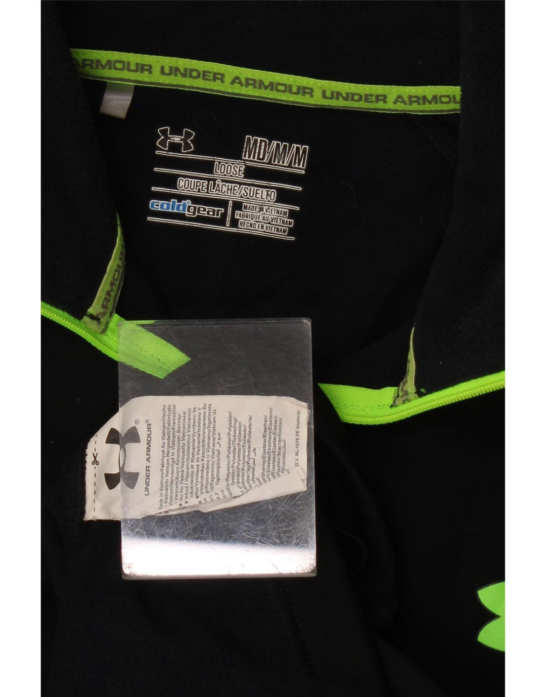 UNDER ARMOUR Top da tuta pullover con zip e collo Cold Gear da uomo nero medio