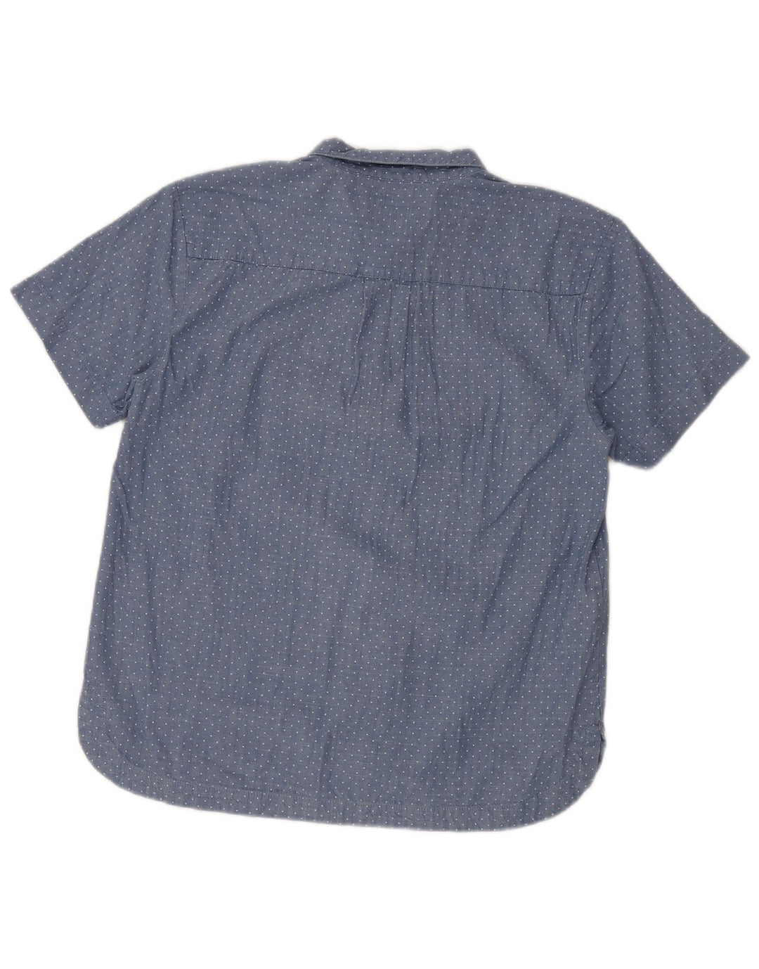 Camicia pullover a maniche corte da donna di Dack UK 18 XL cotone maculato blu