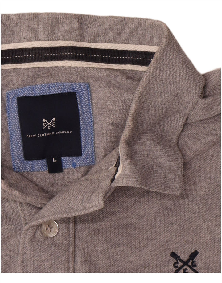 Crew Clothing Polo da uomo grande in cotone grigio